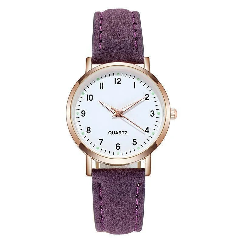 Relógio Feminino Retro com Pulseira de Couro